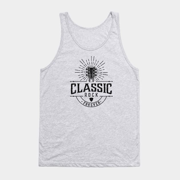 Classic Rock Forever // Vintage Rock Badge Tank Top by SLAG_Creative